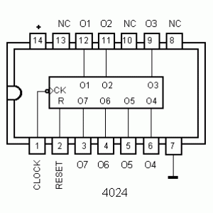 Cd4024be схема включения